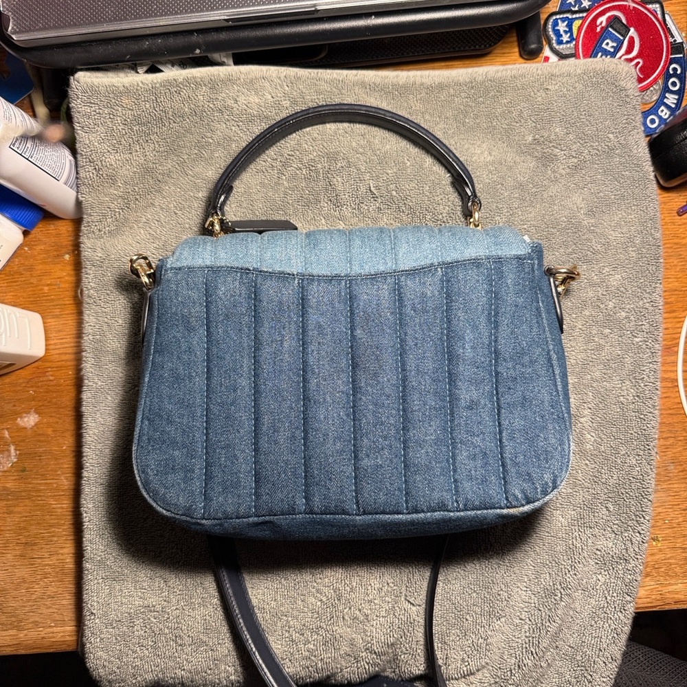 Coach Marlie Blue Top Handle Satchel - Picture 2 of 5